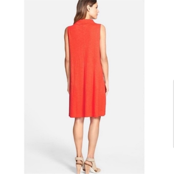 Eileen Fisher Sleeveless Cowl Neckline Hemp/Organic Cotton BlendDress. - Picture 2 of 9